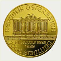Austrian Philharmonic Gold Coin Reverse - picture